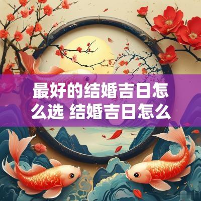 最好的结婚吉日怎么选 结婚吉日怎么选择