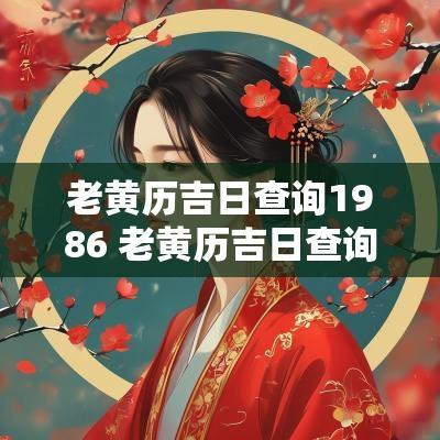 老黄历吉日查询1986 老黄历吉日查询2025年