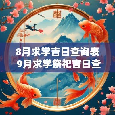 8月求学吉日查询表 9月求学祭祀吉日查询2025年