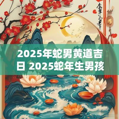 2025年蛇男黄道吉日 2025蛇年生男孩月份