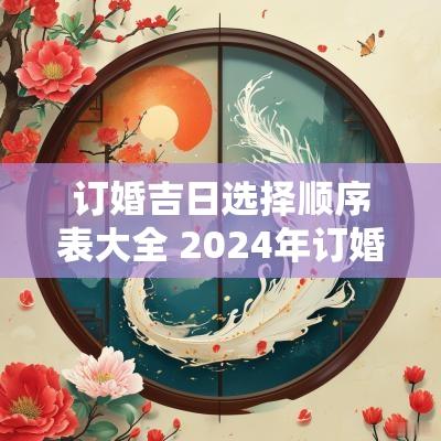 订婚吉日选择顺序表大全 2025年订婚吉日一览表