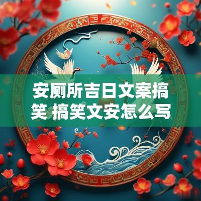 安厕所吉日文案搞笑 搞笑文安怎么写