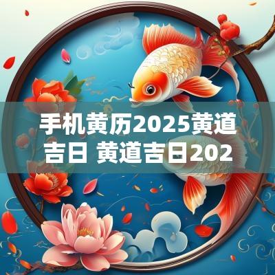 手机黄历2025黄道吉日 黄道吉日2025年老黄历