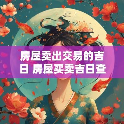 房屋卖出交易的吉日 房屋买卖吉日查询大全