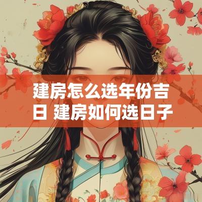 建房怎么选年份吉日 建房如何选日子