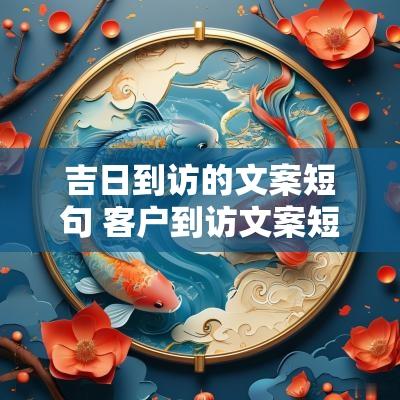 吉日到访的文案短句 客户到访文案短句