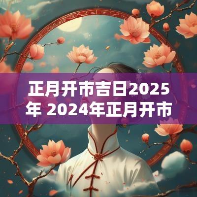 正月开市吉日2025年 2025年正月开市吉日有哪些