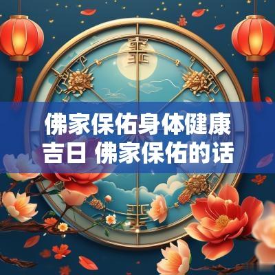 佛家保佑身体健康吉日 佛家保佑的话怎么说
