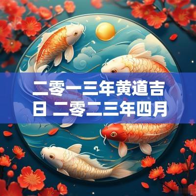 二零一三年黄道吉日 二零二三年四月黄道吉日