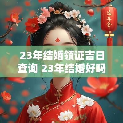 23年结婚领证吉日查询 23年结婚好吗