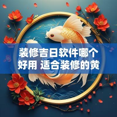 装修吉日软件哪个好用 适合装修的黄道吉日