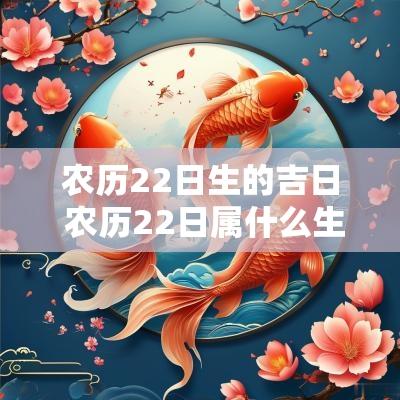 农历22日生的吉日 农历22日属什么生肖