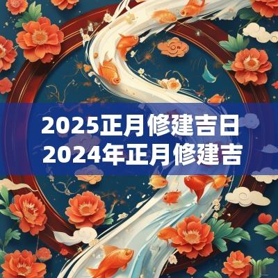 2025正月修建吉日 2025年正月修建吉日