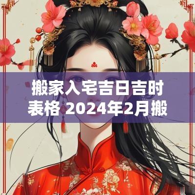 搬家入宅吉日吉时表格 2025年2月搬家入宅最佳时辰
