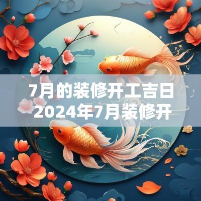 7月的装修开工吉日 2025年7月装修开工黄道吉日