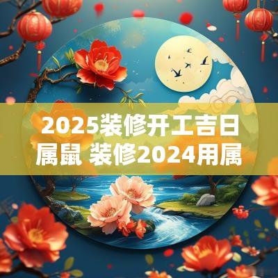 2025装修开工吉日属鼠 装修2025用属鼠的人犯冲吗