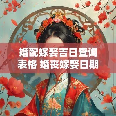 婚配嫁娶吉日查询表格 婚丧嫁娶日期查询2025年