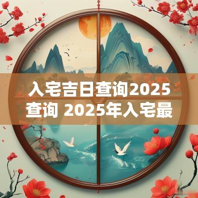 入宅吉日查询2025查询 2025年入宅最旺的吉日