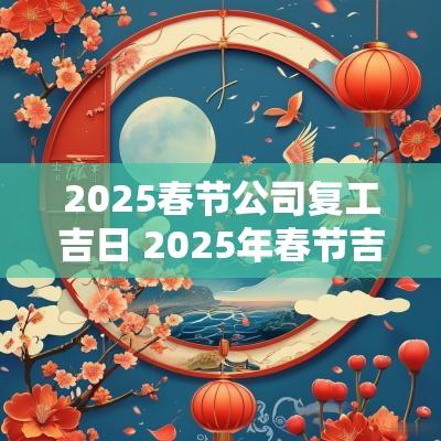 2025春节公司复工吉日 2025年春节吉日是哪几天