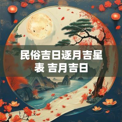 民俗吉日逐月吉星表 吉月吉日