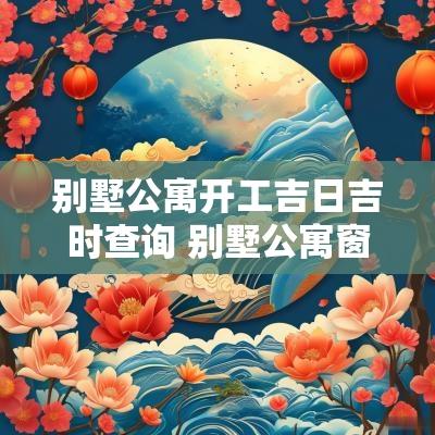 别墅公寓开工吉日吉时查询 别墅公寓窗户设计
