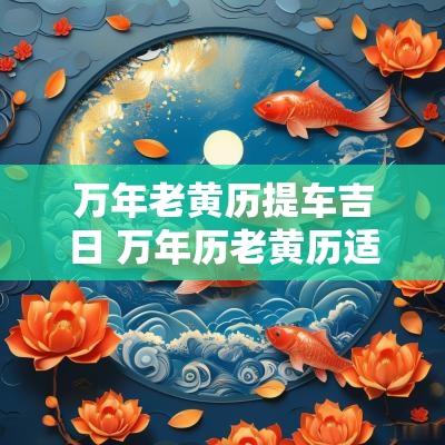 万年老黄历提车吉日 万年历老黄历适合提车的日子