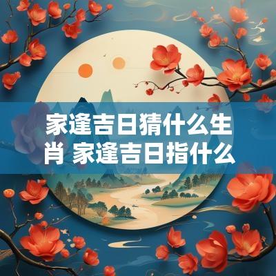 家逢吉日猜什么生肖 家逢吉日指什么生肖