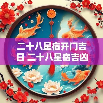 二十八星宿开门吉日 二十八星宿吉凶详解