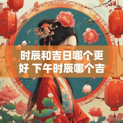 时辰和吉日哪个更好 下午时辰哪个吉日时辰好