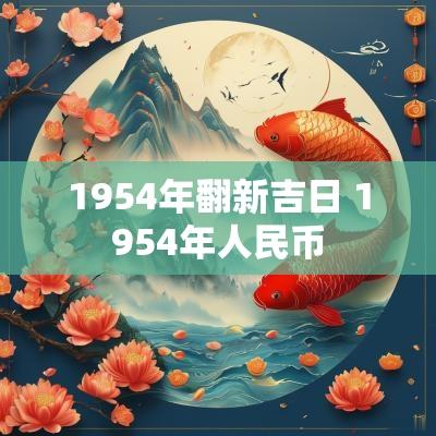 1954年翻新吉日 1954年人民币