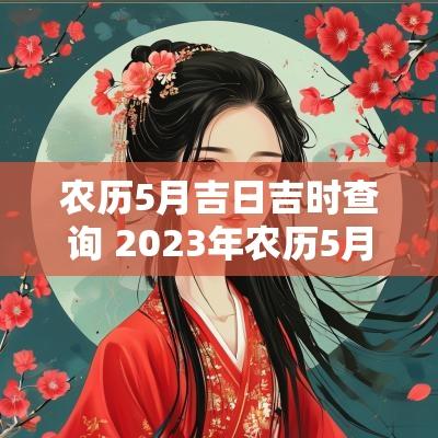 农历5月吉日吉时查询 2025年农历5月搬家吉日吉时查询