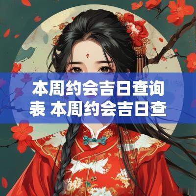 本周约会吉日查询表 本周约会吉日查询表图片 本周约会吉日查询表 本周约会吉日查询表图片