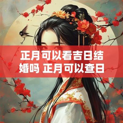 正月可以看吉日结婚吗 正月可以查日子结婚么