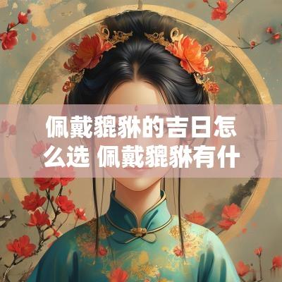 佩戴貔貅的吉日怎么选 佩戴貔貅有什么风水讲究和忌讳