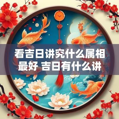 看吉日讲究什么属相最好 吉日有什么讲究