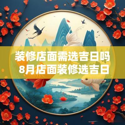 装修店面需选吉日吗 8月店面装修选吉日