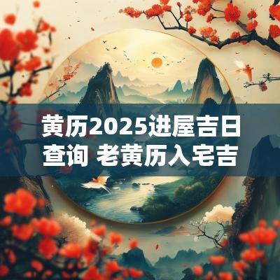 黄历2025进屋吉日查询 老黄历入宅吉日查询