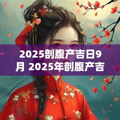 2025剖腹产吉日9月 2025年剖腹产吉日