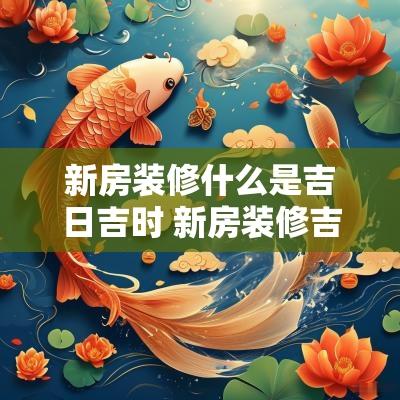 新房装修什么是吉日吉时 新房装修吉日时辰