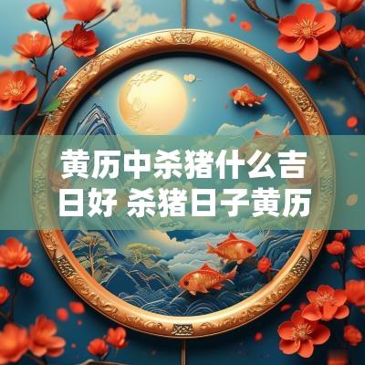 黄历中杀猪什么吉日好 杀猪日子黄历2025年吉日查询大全