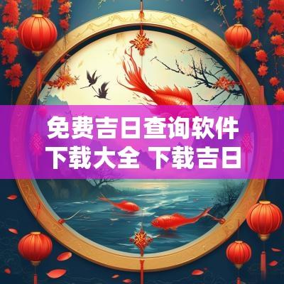 免费吉日查询软件下载大全 下载吉日查询