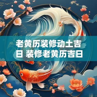 老黄历装修动土吉日 装修老黄历吉日2025