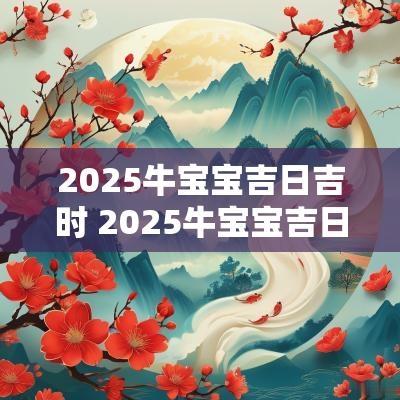 2025牛宝宝吉日吉时 2025牛宝宝吉日吉时是几点