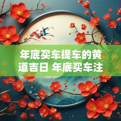 年底买车提车的黄道吉日 年底买车注意事项