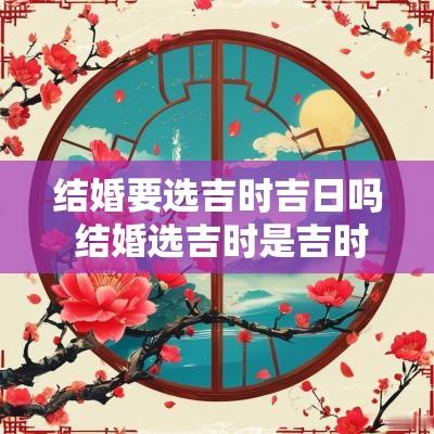 结婚要选吉时吉日吗 结婚选吉时是吉时内接亲吗
