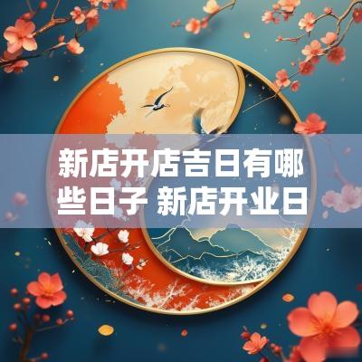 新店开店吉日有哪些日子 新店开业日子要怎么选