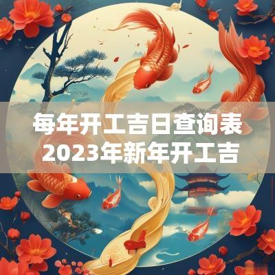 每年开工吉日查询表 2025年新年开工吉日查询