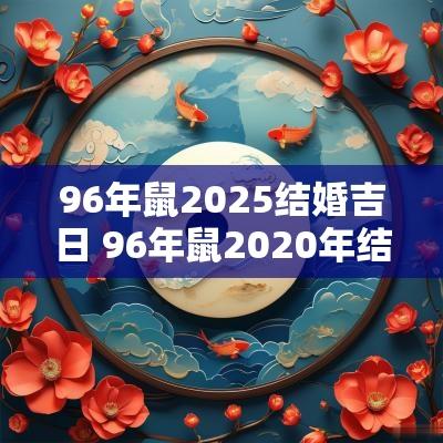 96年鼠2025结婚吉日 96年鼠2025年结婚吉日