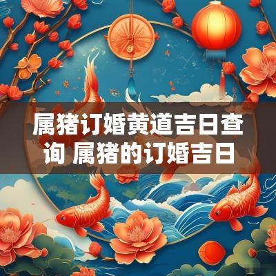属猪订婚黄道吉日查询 属猪的订婚吉日