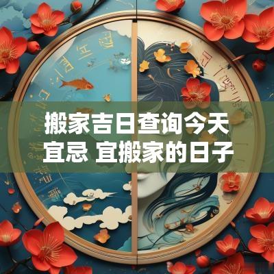 搬家吉日查询今天宜忌 宜搬家的日子2025